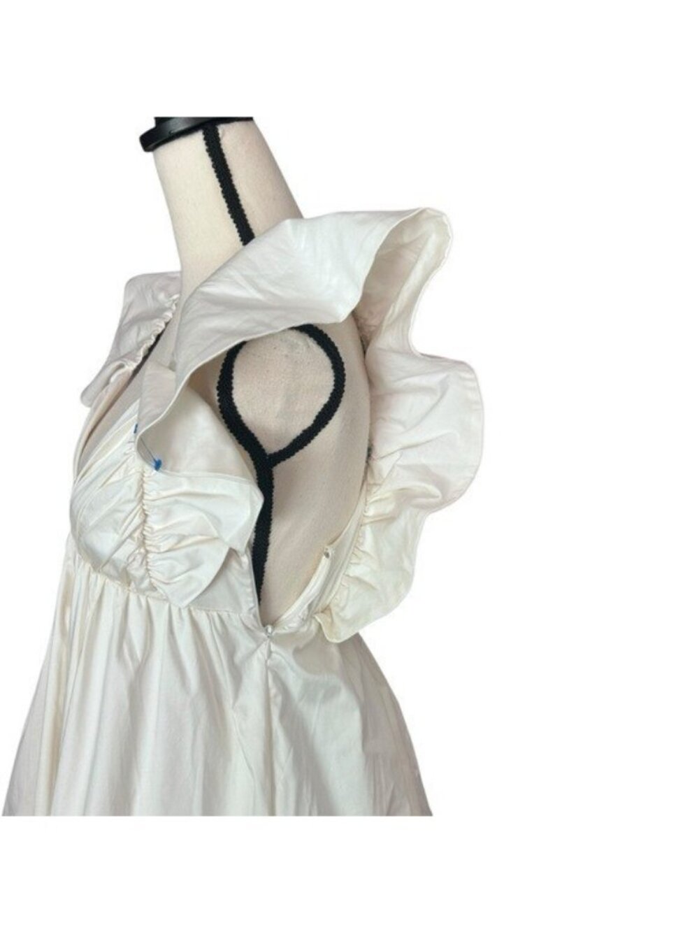 NWT For Love & Lemons Clementine White Taffeta Mini Dress Size S - Picture 13 of 16